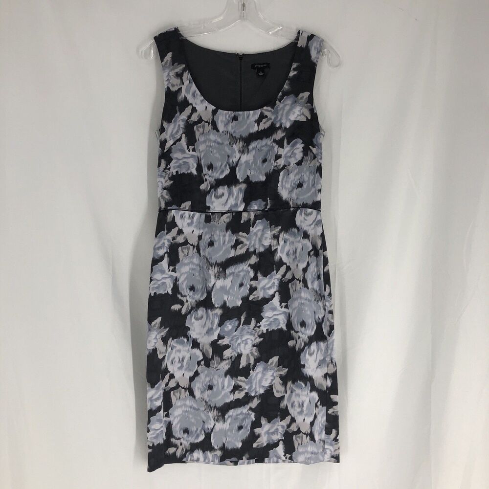 Ann Taylor Dress Womens 2 Floral Sheath Sleeveless Knee Length